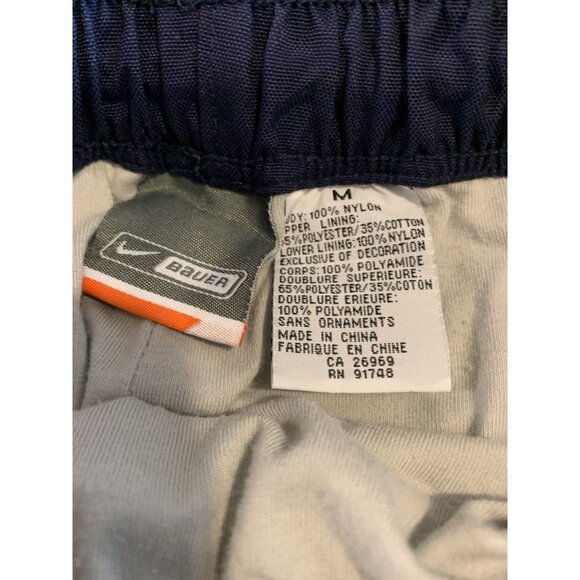 Nike Bauer Blue Hockey Warm Up‎ Track Pants Pockets Lined Zipper Men’s Medium - Picture 3 of 8